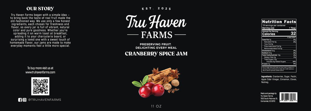 Cranberry Spice Jam by Tru Haven Farms