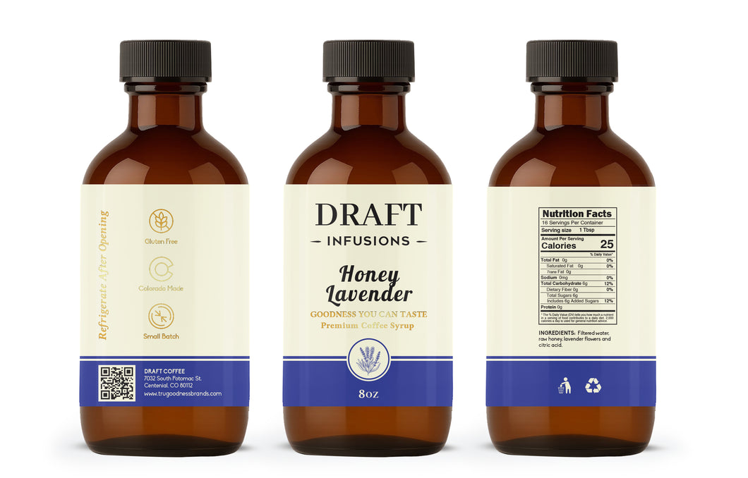 8 oz. Honey Lavender Simple Syrup